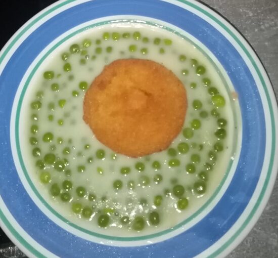 Mirelit zöldborsó főzelék rántással