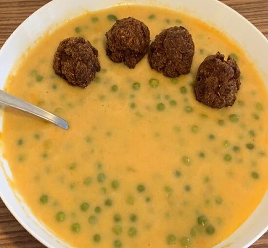 borsófőzelékhez üveges borsóból