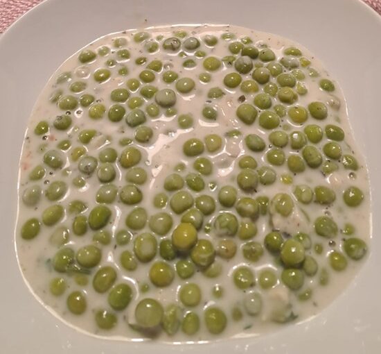 hagyományos zöldborsófőzelék