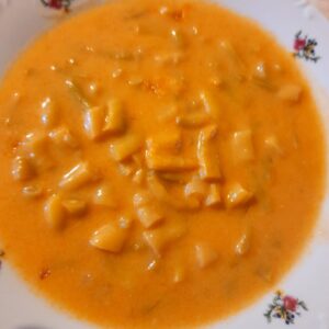 tejfölös zöldbabfőzelék mirelitből